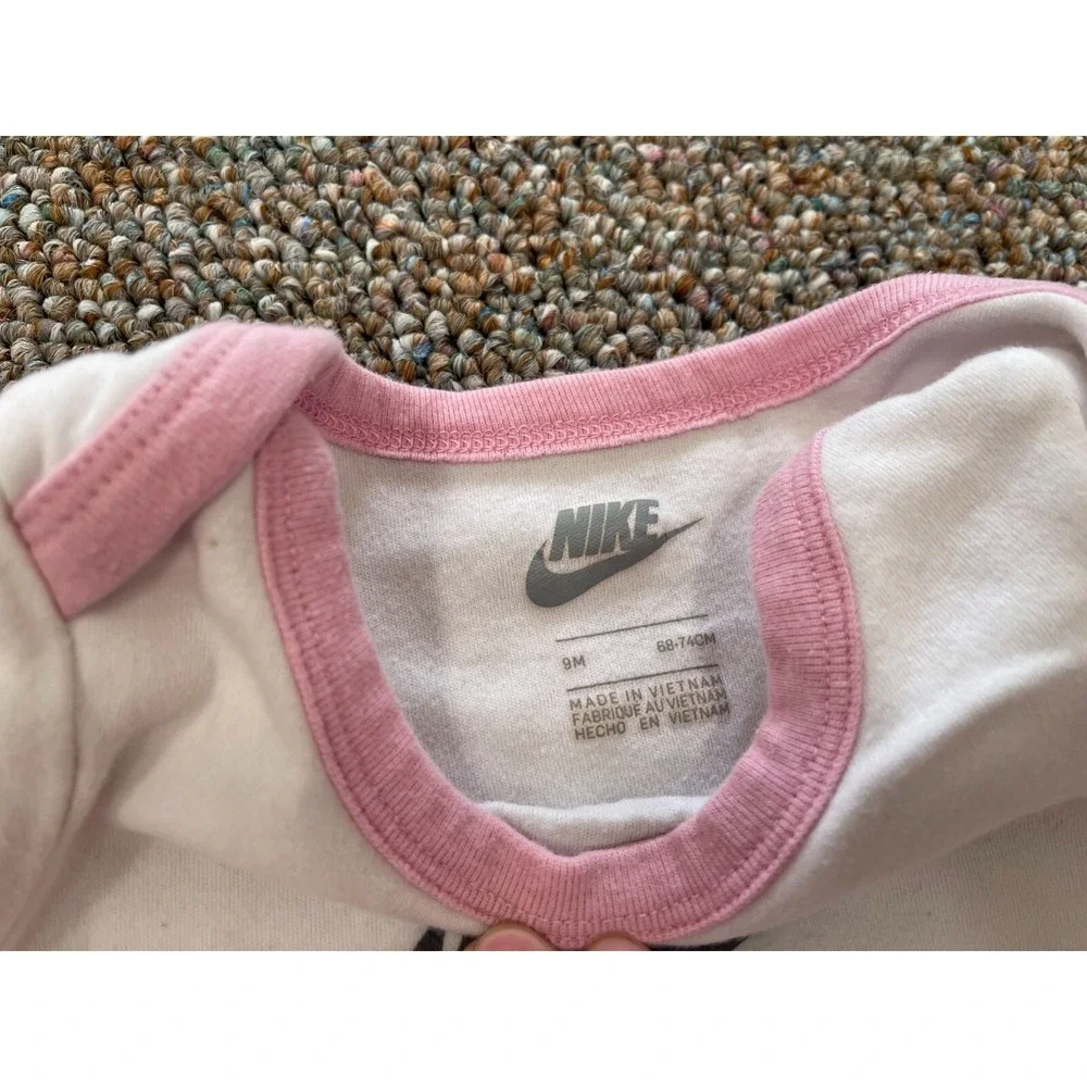 Nike Girls Pink & White Bodysuit 9M